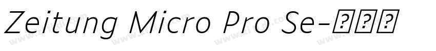 Zeitung Micro Pro Se字体转换